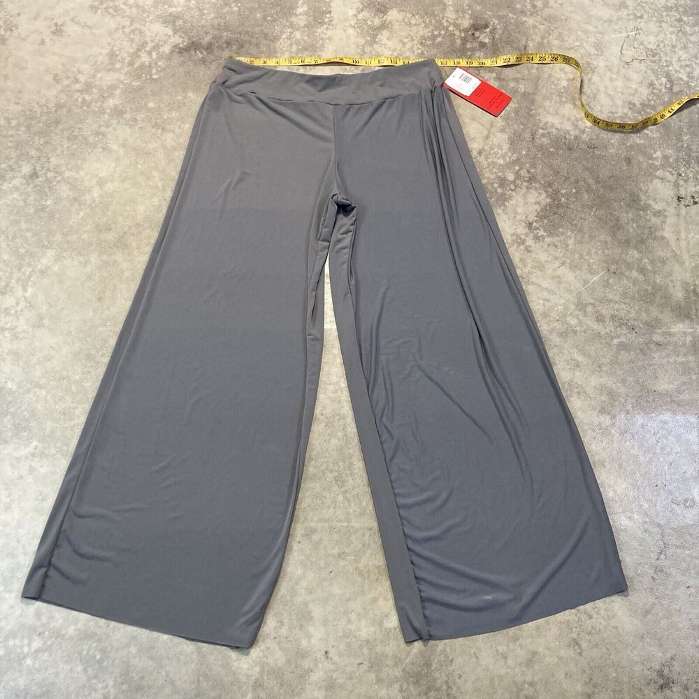Magic Suit Cover Up Pants Womens Large Pull On Wide Leg Gray